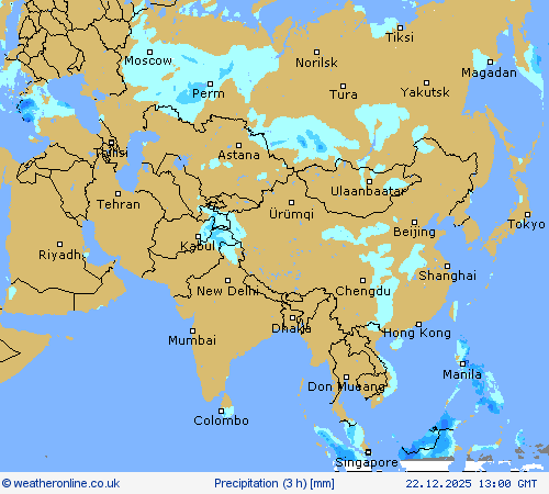 Precipitation (3 h) Forecast maps